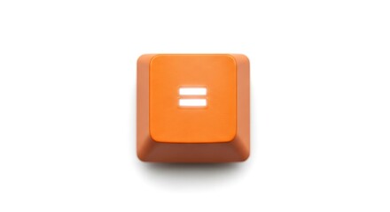 Poster - Orange equals keycap on white background