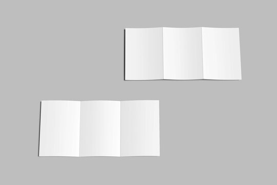 A5 Trifold Mockup Design Blank