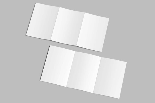 A5 Trifold Mockup Design Blank