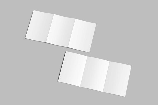 A5 Trifold Mockup Design Blank