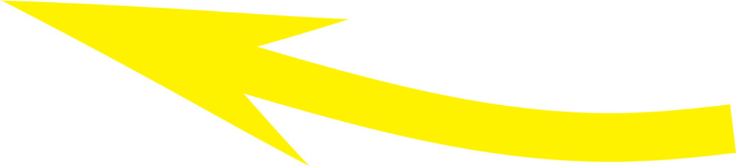 Poster - Bright yellow arrow pointing upwards on black background