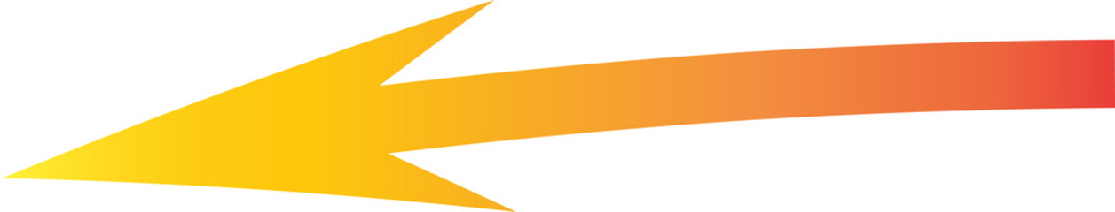 Poster - Bright orange and yellow arrow pointing left