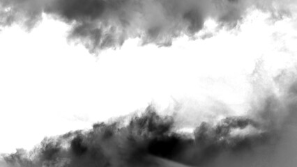 Wall Mural - realistic dark fog or smoke effect isolated on transparent background. fog overlay, steam texture, s