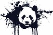 © artemstepanov - Panda graffiti silhouette, wild animal grunge icon, spray wall art symbol, grafitti tag isolated