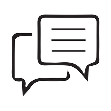 Conversation Chat Box Outline Vector