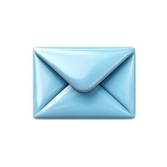 Fototapete - Light Blue Email Icon Message Envelope Mail Symbol Communication Graphics on transparent background