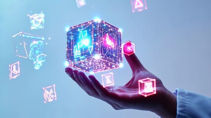 Abstract representation of digital transformation and innovative technologies
