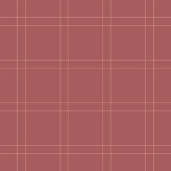 Poster - Subtle plaid pattern. Terracotta color with light lines. Ideal for textile design, backgrounds, or web elements. Minimalistic and versatile.