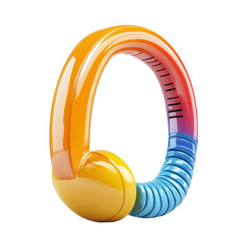 Artistic Q Alphabet Illustration Graphic Render Design Concept Colorful on transparent background