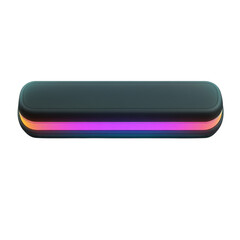 Poster - Sleek illuminated bar glow rainbow gradient lighting colorful vibrancy on transparent background
