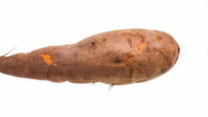 Aufkleber - A detailed image of a sweet potato on a clean white surface, ideal for food and cooking illustrations