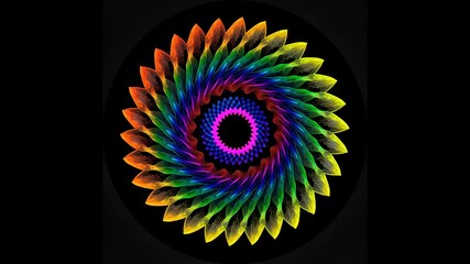 Poster - Swirling Colorful Abstract Floral Pattern