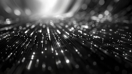 Poster - A black and white photo of lights with different shapes and sizes