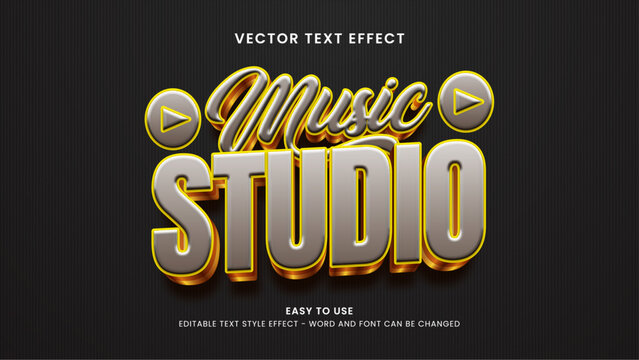 music studio editable text effect