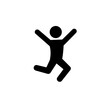 © Garrota - Energetic person jumping icon on transparent background
