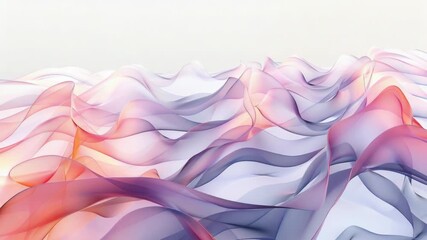 Poster - Wavy ocean waves in pink and purple hues
