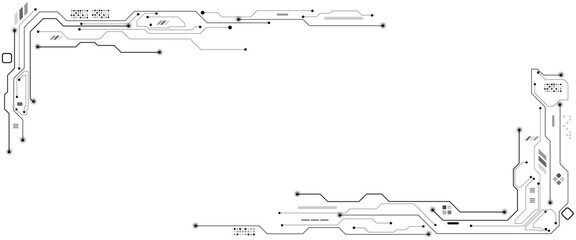 Fototapete - Vector abstract technology on white background, Abstract technology circuit diagram on white background.