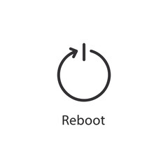Poster - Vector art of reboot icon symbolizing a system restart or refresh