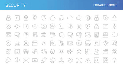 Fototapete - Web icons set: modern vector collection of internet, mobile, and business symbols for website design