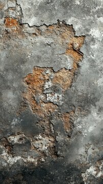 Cracked Concrete Wall Texture with Exposed Layer Grunge Style