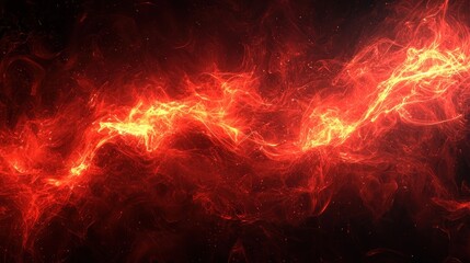 Fototapete - Abstract fiery energy flow