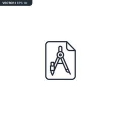 Poster - Design, linear style sign for mobile concept and web design