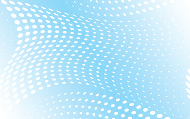 Poster - Blue and white gradient background with grainy and wavy noise. White and blue wallpaper. Retro pixel background. Vector graphic design textured template.