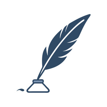 Elegant Quill Pen Vector Graphic for Writing, Creativity, and Artistic Expression