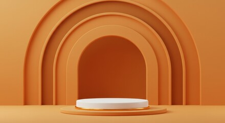 Poster - Presentation Stage with Arches for Product Display