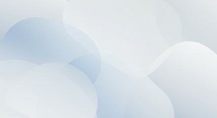 Aufkleber - Abstract Curve Design in Soft White and Blue Colors