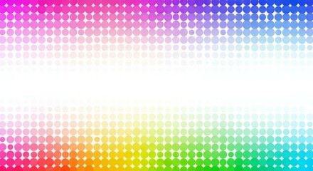 Poster - Colorful Dot Pattern on White Background with Rainbow Gradient