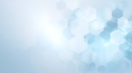 Poster - Light blue abstract hexagon background