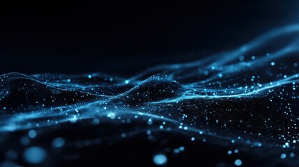 Poster - Abstract digital wave graphic