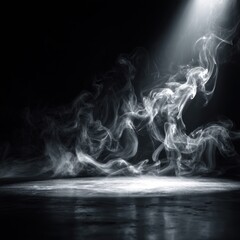 Poster - Smoke background spotlight