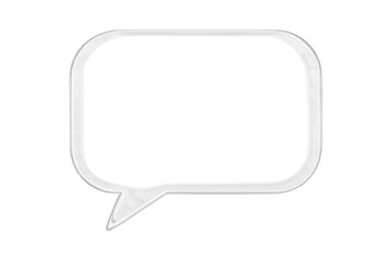 Leinwandbilder - Speech bubble hovering over transparent backdrop, waiting for personalized message insertion
