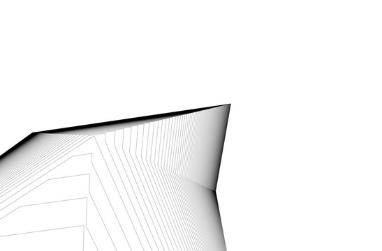 Architectural geometric background 3D rendering