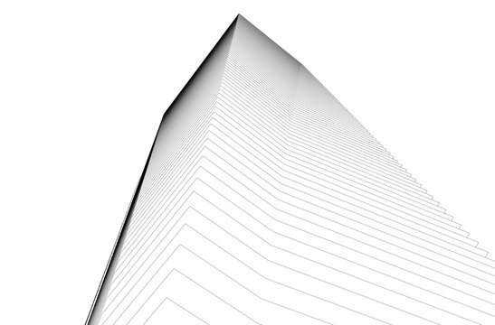 Architectural geometric background 3D rendering
