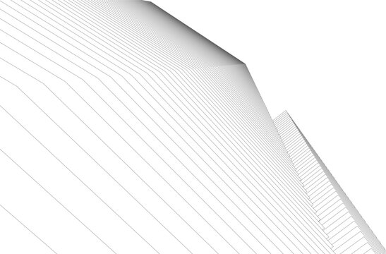 Architectural geometric background 3D rendering