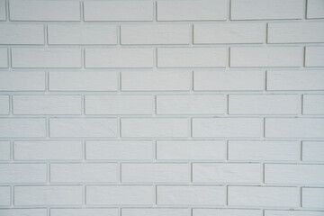Poster - Textured White Brick Wall with Modern Design Elements