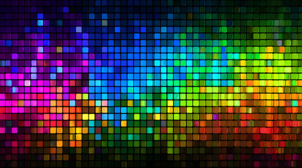 Fototapete - Colorful mosaic tiles creating vibrant and dynamic background