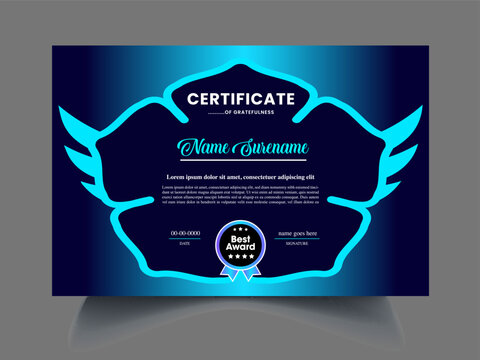 professional certificate design sample for company