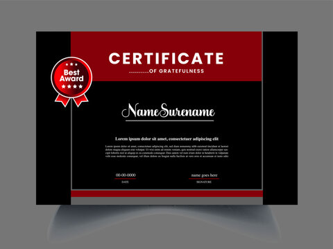 professional certificate design sample for company
