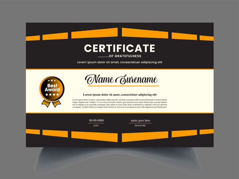 professional certificate design sample for company