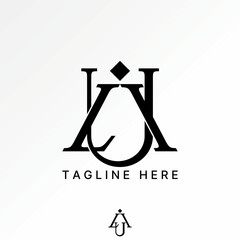 Poster - Logo design graphic concept creative premium vector stock image top sell initial ULI serif font cut connected to consulting luxury elegant art trendy