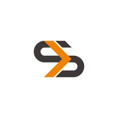 Poster - letter s road path arrow simple colorful logo vector