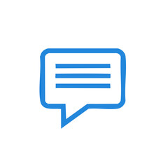 Fototapete - Blue Speech Bubble Illustration. Conversation Icon, Dialogue Box Symbol, Message, Chat. Communication Concept