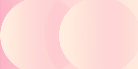 Poster - Minimalist banner background, pastel colorful, pink and yellow gradations. Circle effect style geometric, abstract background.