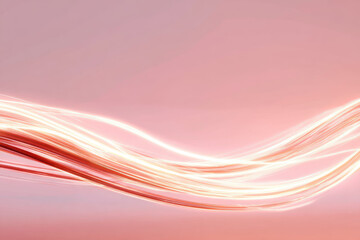 Aufkleber - Minimal calm background with split light line, soft pink gradient, abstract glowing wave, modern digital art, peaceful and elegant atmosphere, smooth movement, futuristic style