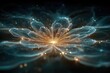 © Maria - Fractal Bloom Expands Radiantly with Glowing Core and Turquoise Golden Light Patterns
