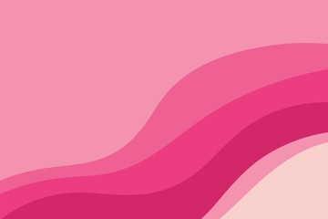 Fototapete - Pink abstract background with smooth wavy shapes, Pink minimal background with dynamic shapes vector
